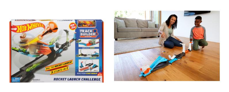 hot wheels track builder rocket launch challenge playset