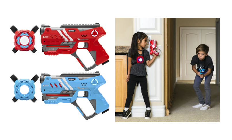Blaster Laser Tag Toys w/ Vests- Red 