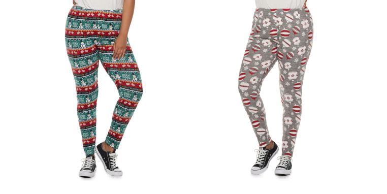 women's plus size holiday leggings