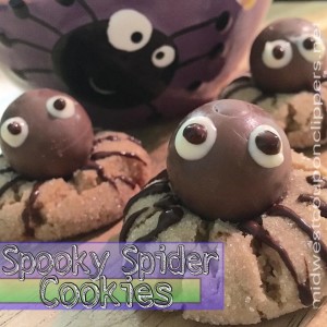 spooky spider cookies