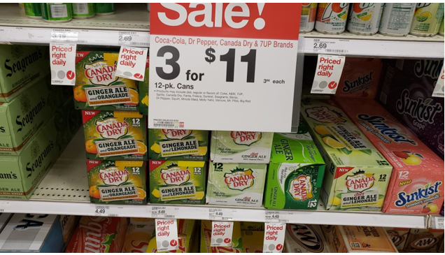 Target: Canada Dry Ginger Ale and Lemonade 12-Pack $1.54!