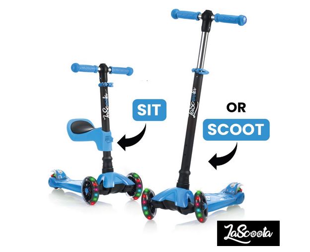 Lascoota 2in1 Kick Scooter with Removable Seat