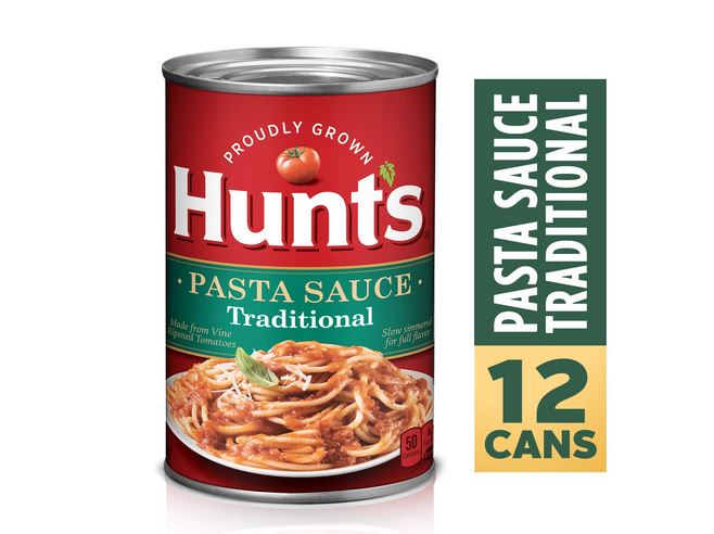 12 Count Hunt’s Traditional Pasta Sauce 24 Ounce Cans
