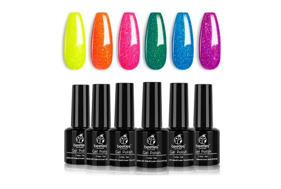 Amazon Offer: 6 Count Beetles Gel Glitter Neon Nail Polish Set ONLY $13.99