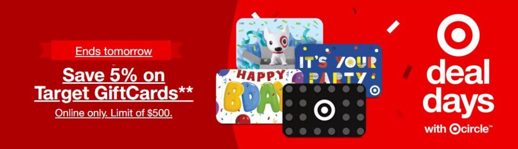 RARE Savings on Target Gift Cards! Purchase up to 500 worth