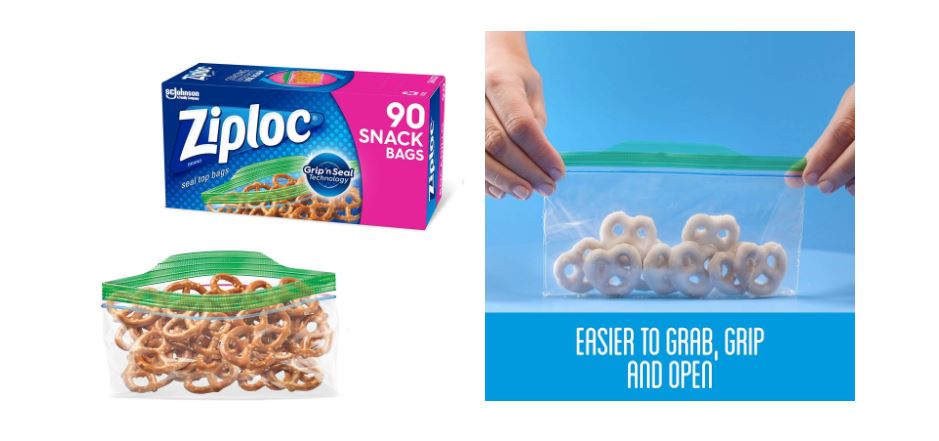 christmas ziploc snack bolsas