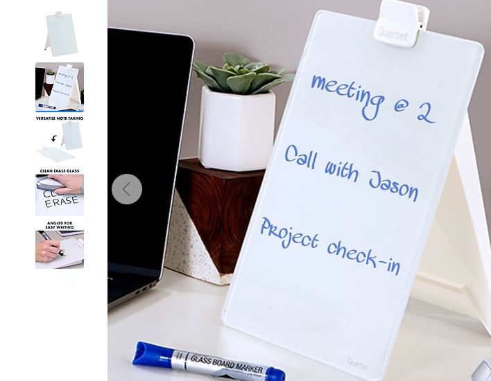 9″ x 11″ Quartet Glass DryErase Desktop Easel 6.99 (Reg. 16.99) Free