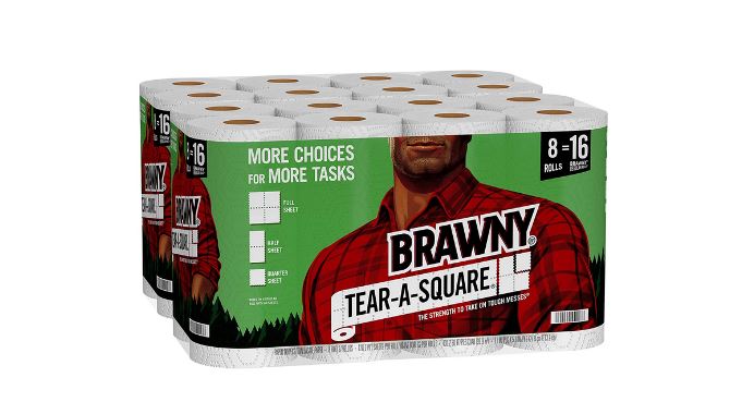 brawny tear a square paper towels 16 double rolls