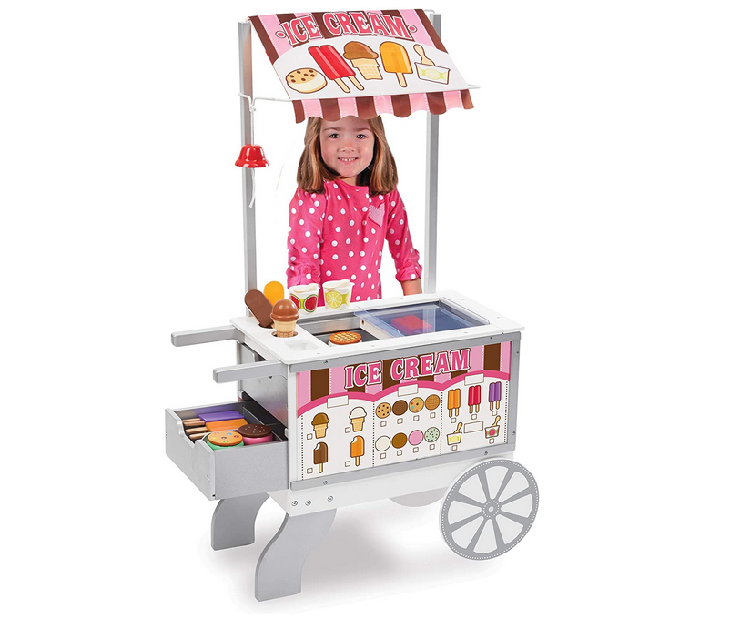Melissa & Doug Wooden Snacks and Sweets Food Cart 40+