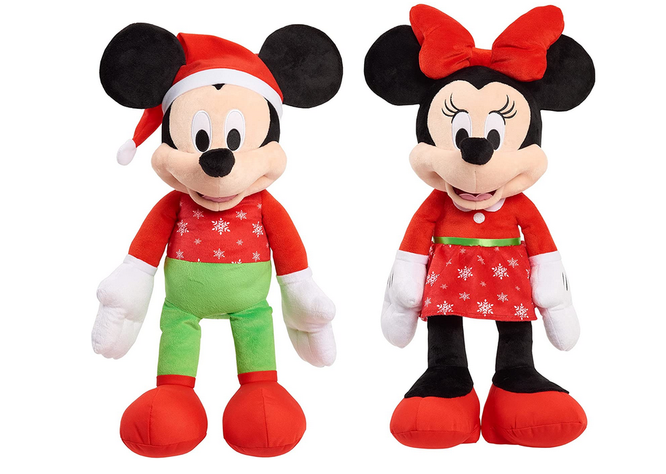 Disney Holiday 2021 Mickey Mouse or Minnie Mouse 22Inch Plush