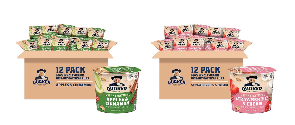 12 Count Quaker Instant Oatmeal Express Cups