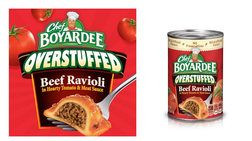 12 Count Chef Boyardee Overstuffed Beef Ravioli, 15 oz