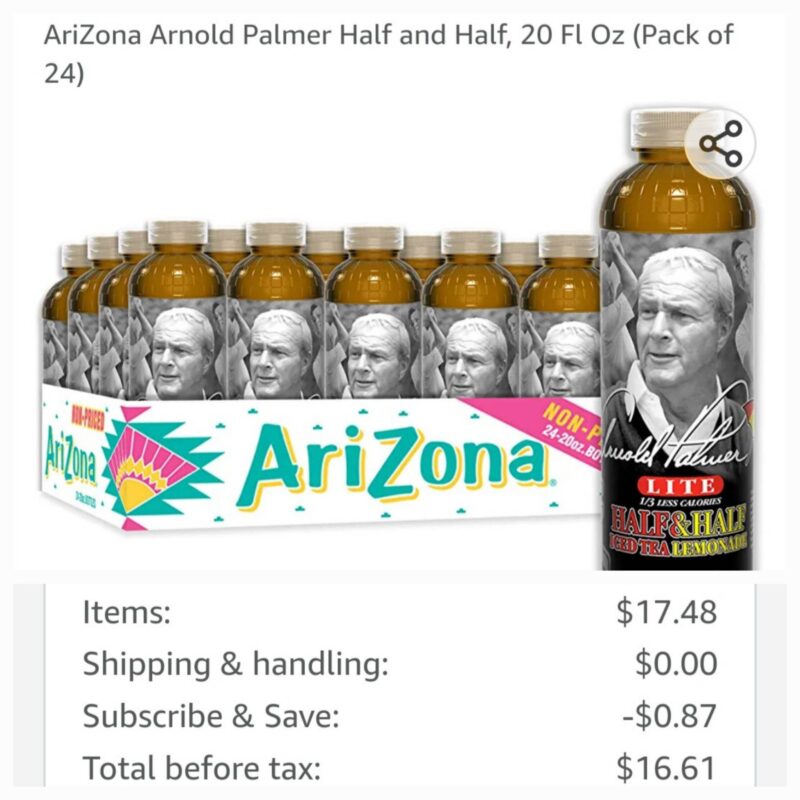 AriZona Arnold Palmer Half and Half, 20 Fl Oz