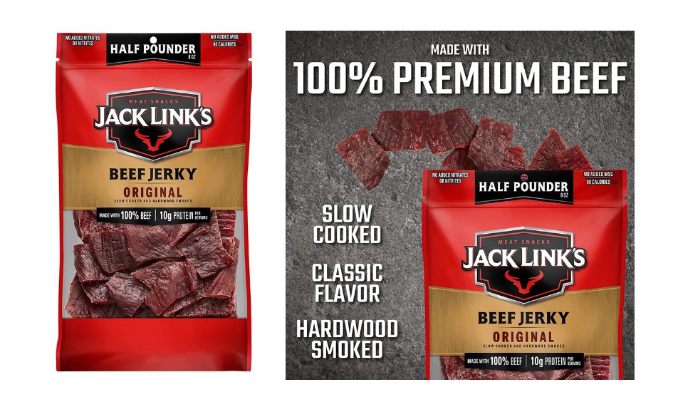 half Pounder Bag Jack Link’s Beef Jerky Original