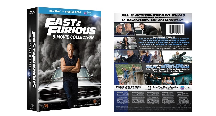 Fast & Furious 9-Movie Collection (Blu-ray + Digital)