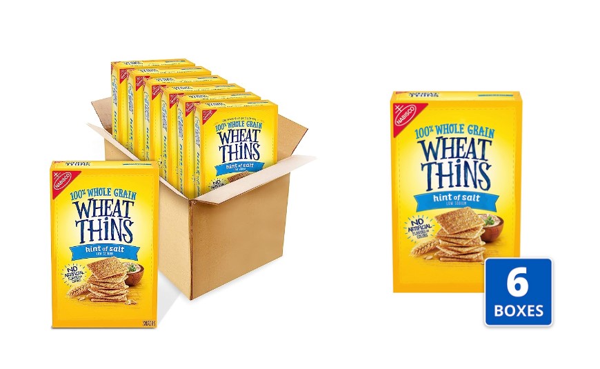 Wheat Thins Hint of Salt Low Sodium Whole Grain Wheat Crackers