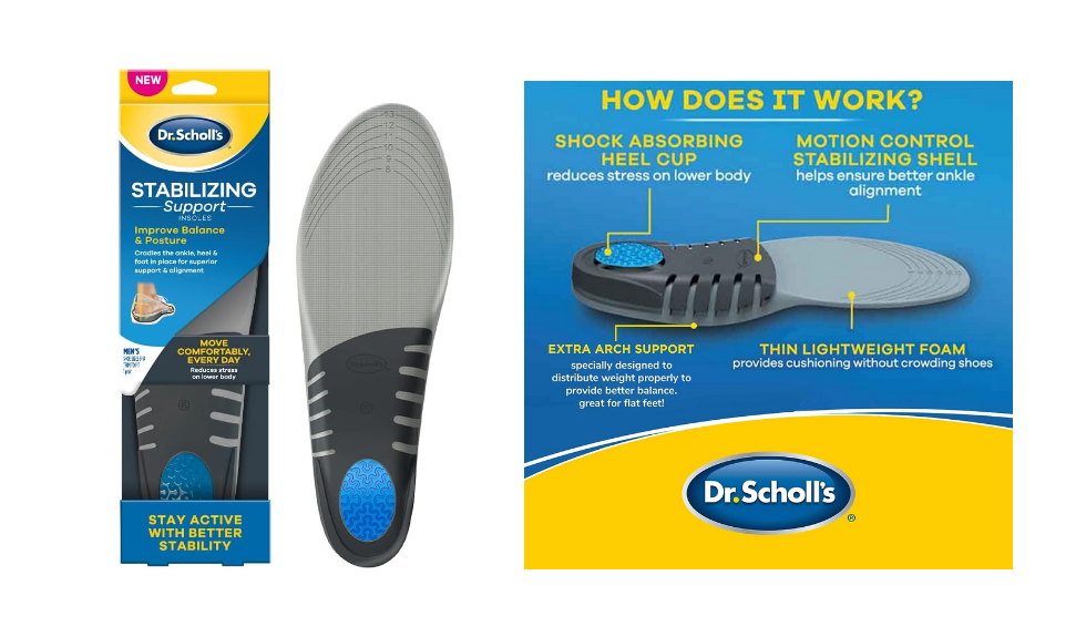 Dr. Scholl’s Men’s Stabilizing Support Insoles