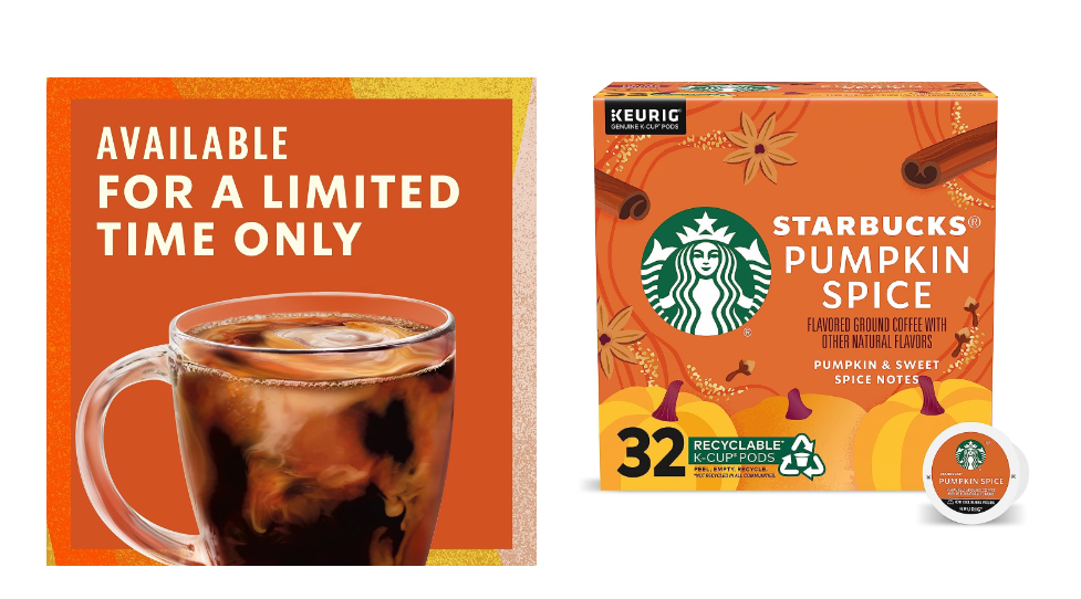 Amazon Offer 32 Count Starbucks Pumpkin Spice KCup Coffee Pods