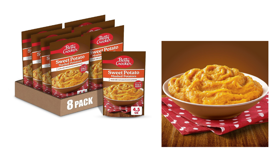 8 Pouches Betty Crocker Sweet Potato Mashed Potatoes 0376