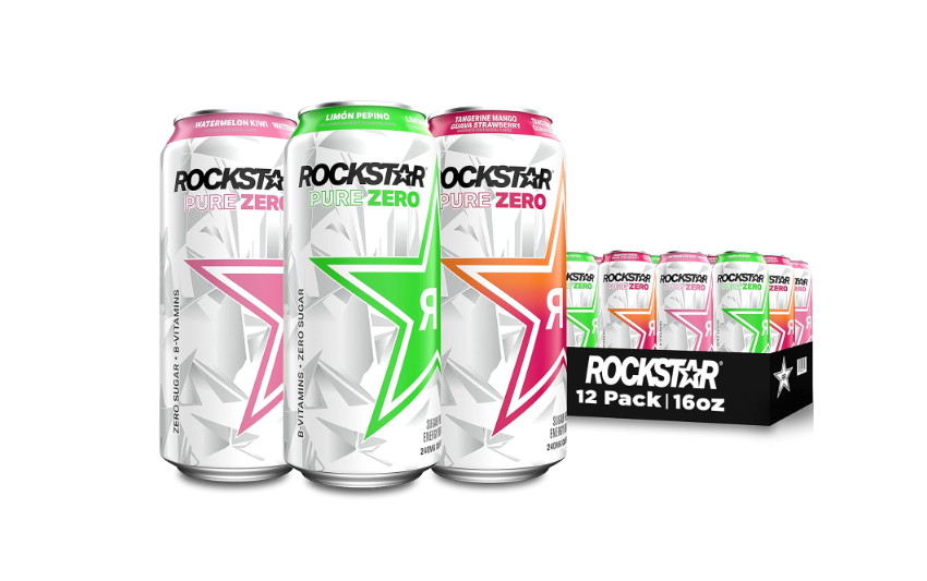 12 Count Variety Pack Rockstar Pure Zero Energy Drink