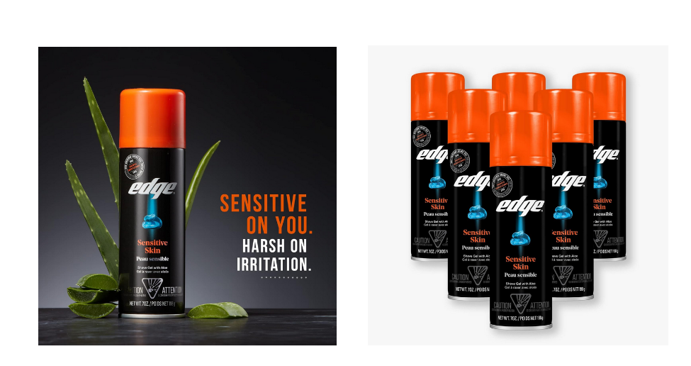 Amazon Offer Pack of 6 Edge Shave Gel for Sensitive Skin