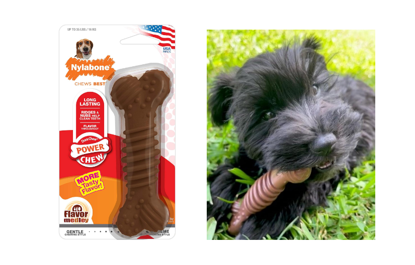 Amazon Offer Nylabone Dura Power Chew Textured Bone Flavor Medley (For