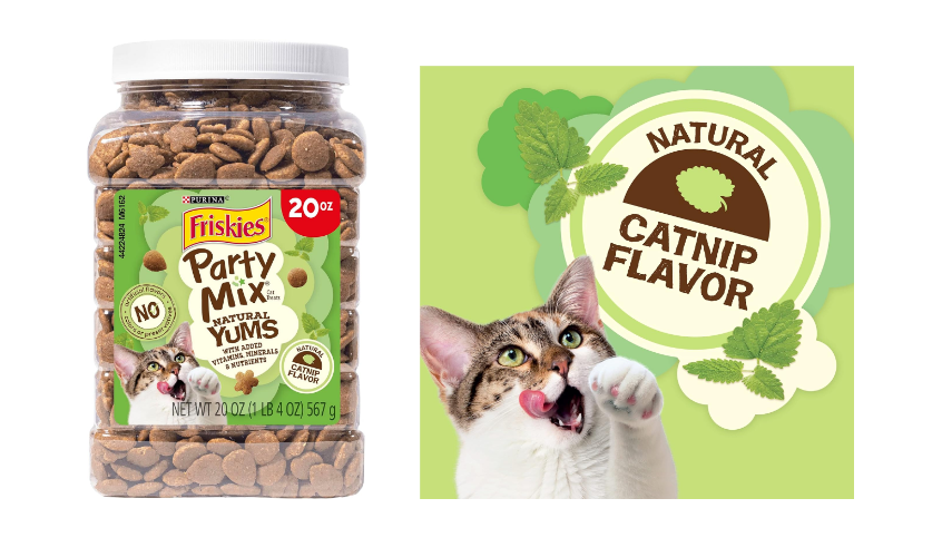 Purina Friskies Natural Cat Treats, Party Mix Yums Catnip Flavor 20